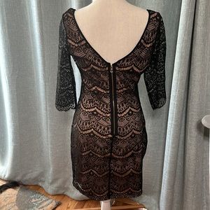 Guess black lace bodycon dress, size 8. Small